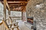 Hang Out By The Custom Stone Outdoor Fireplace 